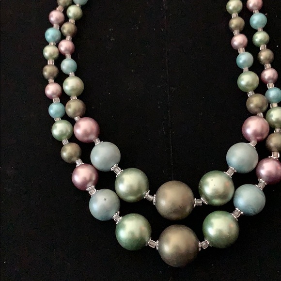 Vintage Japan two strand beaded necklace - Picture 4 of 5